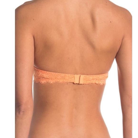 Wishlist Stretch Lace Halter Bralette- Apricot - Picture 2 of 8